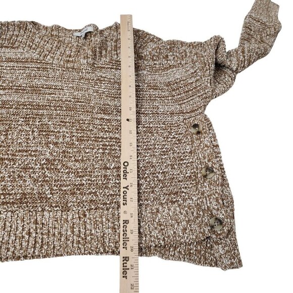 Madewell Sweater Womens Small Brown Boat‎ Neck Side Button Knit Pullover - Picture 10 of 10